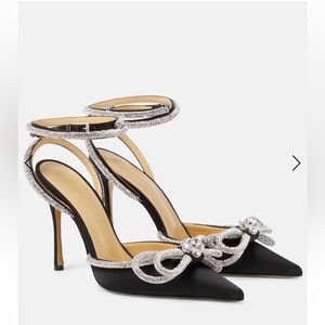 Mach and Mach double bow satin heels